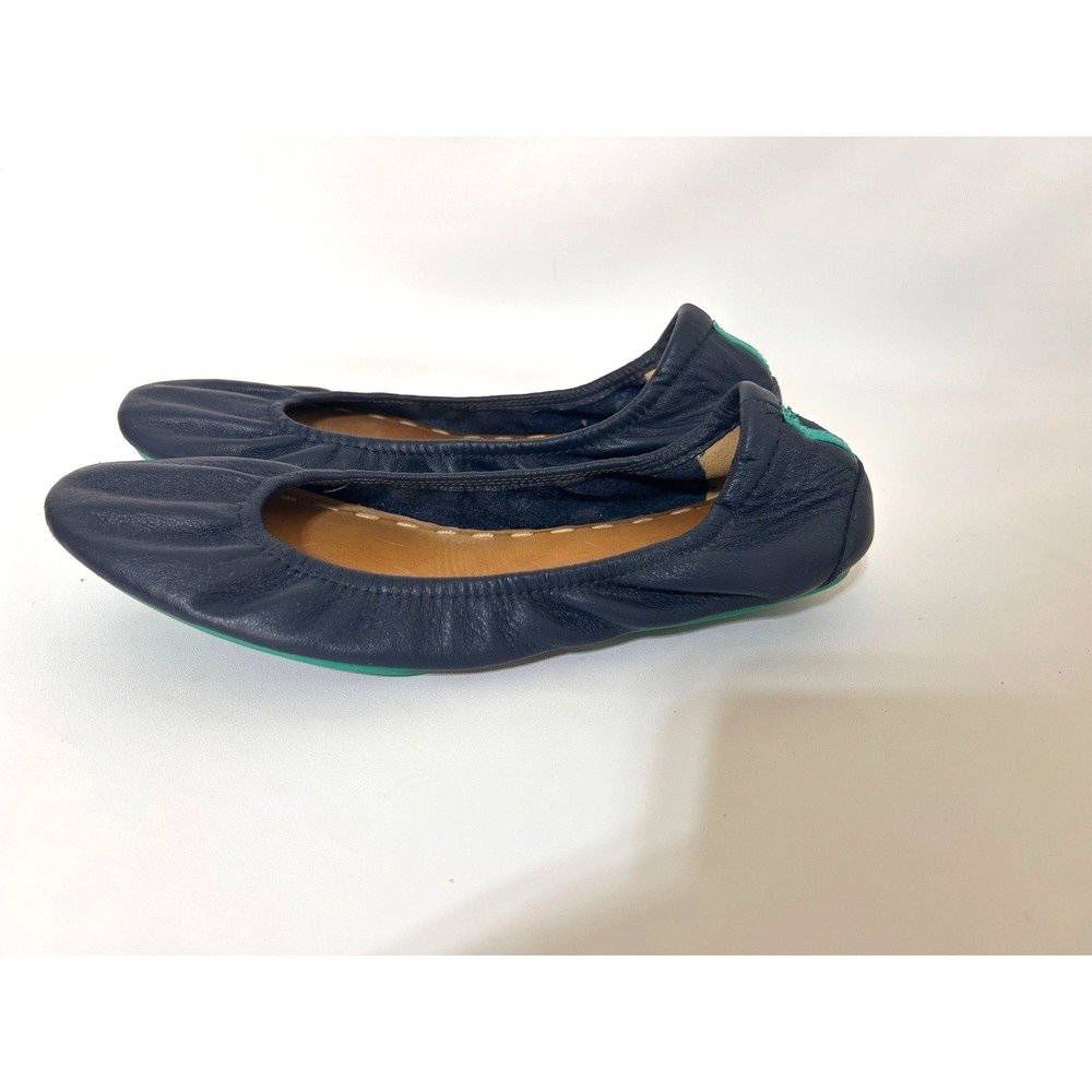 Tieks by Gavrieli Leather Ballet Flats California Navy Blue Shoes Womens Size 8 - Picture 3 of 13